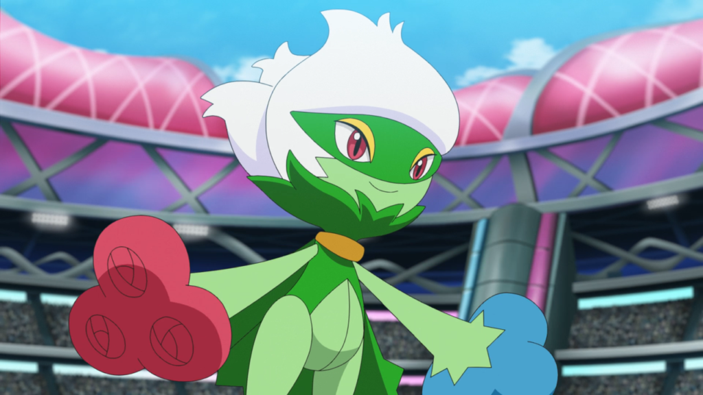 Cynthia’s Roserade in the anime, one of the best Grass-type Pokémon